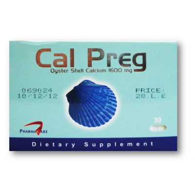 CAL - PREG DIETARY SUPPLEMENT ( OYTER SHELL CALCIUM 1600 MG ) 30 FILM-COATED TABLETS
